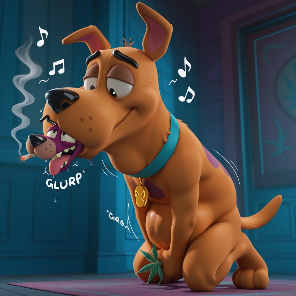 Courage the Cowardly Dog Engulfing Scooby Doo