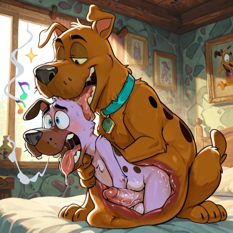Courage the Cowardly Dog in Intimate Vore Encounter