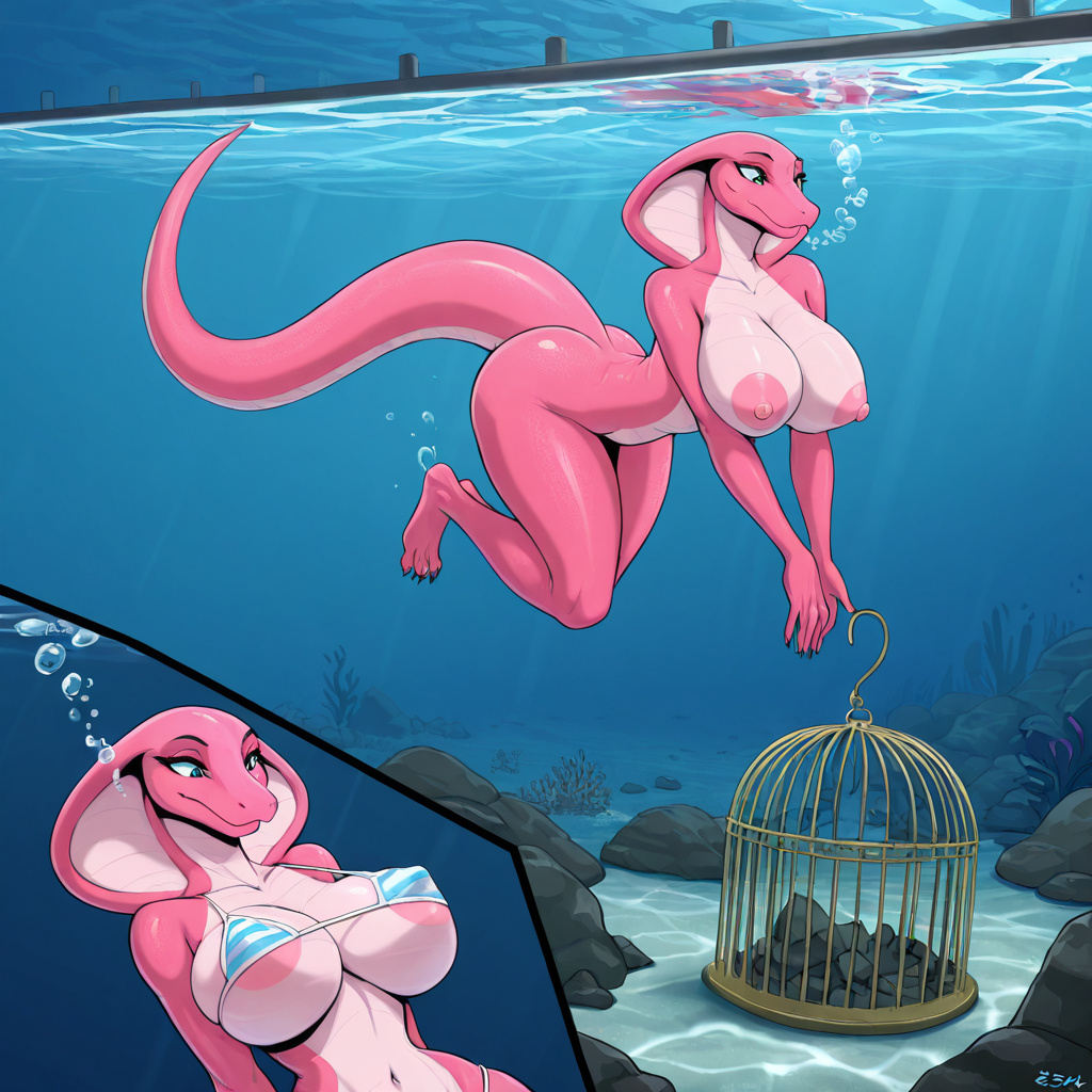 Cobra Shapeshifter Underwater Striptease