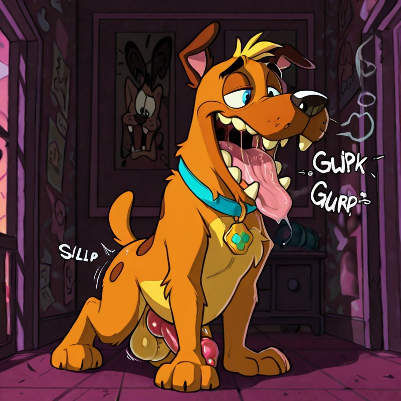 Courage the Cowardly Dog Stoner Portrait Realistic