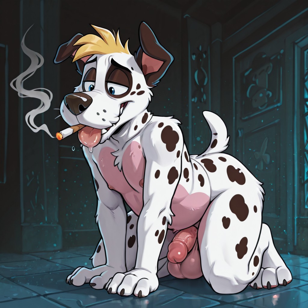 Courage the Cowardly Dog: Dalmatian Anthro Portrait