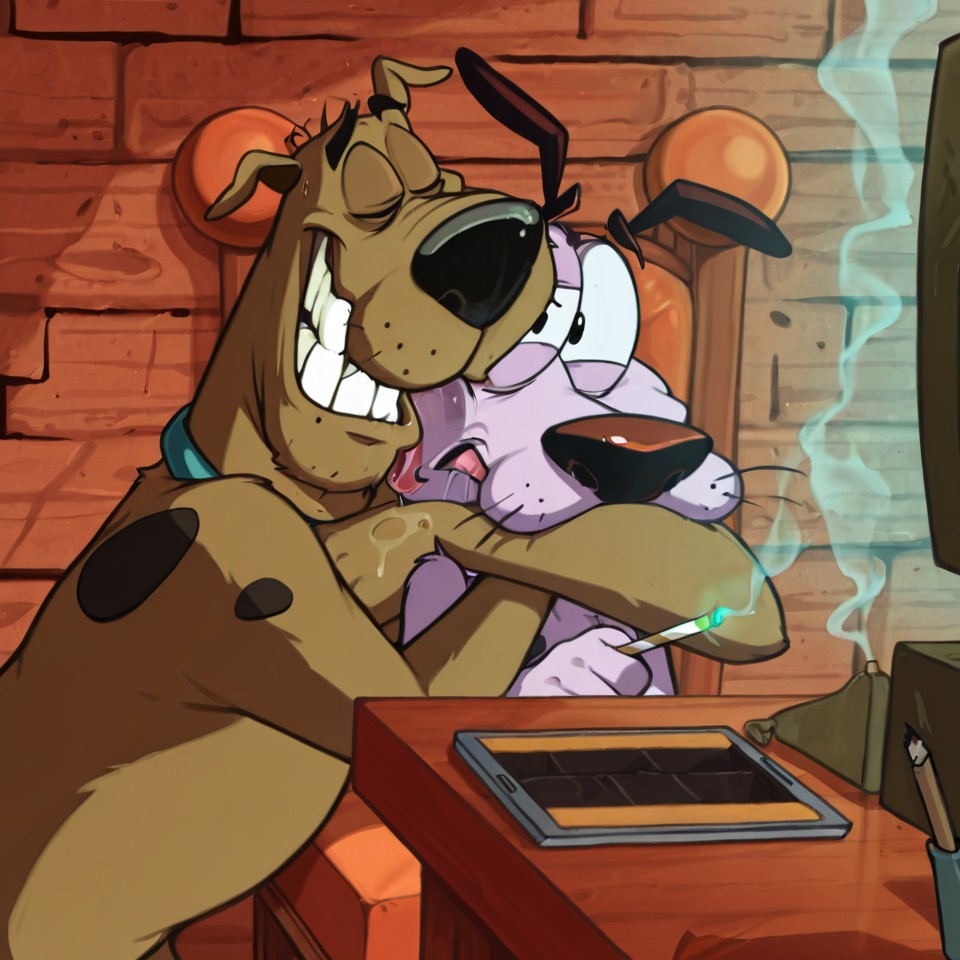 Stoned Courage the Cowardly Dog Cartoon