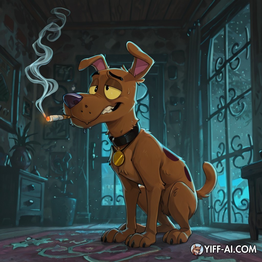 Courage the Cowardly Dog as Anthro Marijuana User