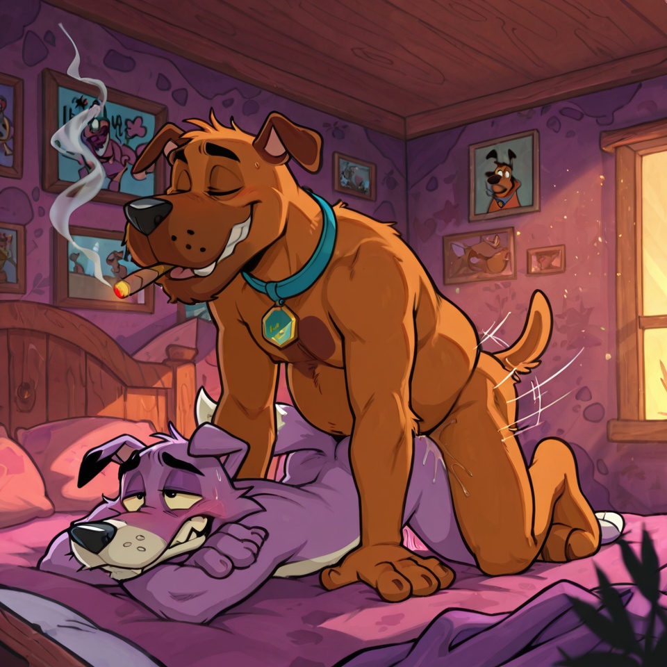 Courage the Cowardly Dog and Scooby Doo Romantic Moment