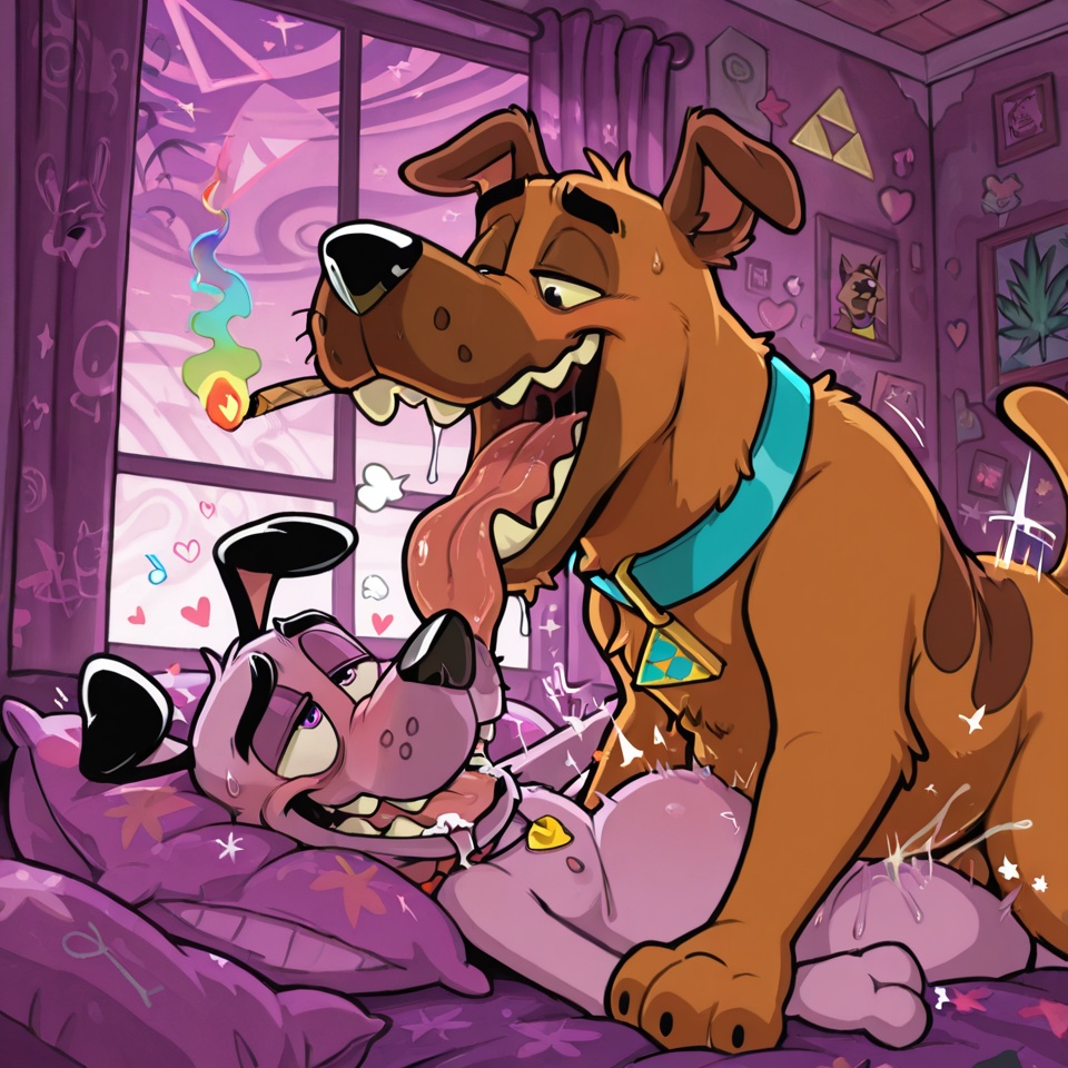Courage the Cowardly Dog and Scooby-Doo Stoner Mates