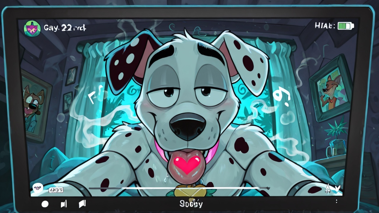Anthro Male Stoner Enjoys Video Games
