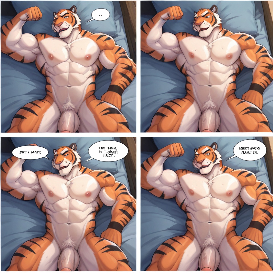 Tiger and Man in Passionate Embrace