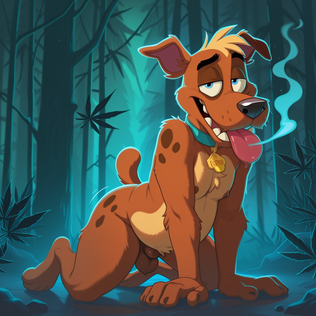 Courage the Cowardly Dog Stoned in Abandoned Warehouse