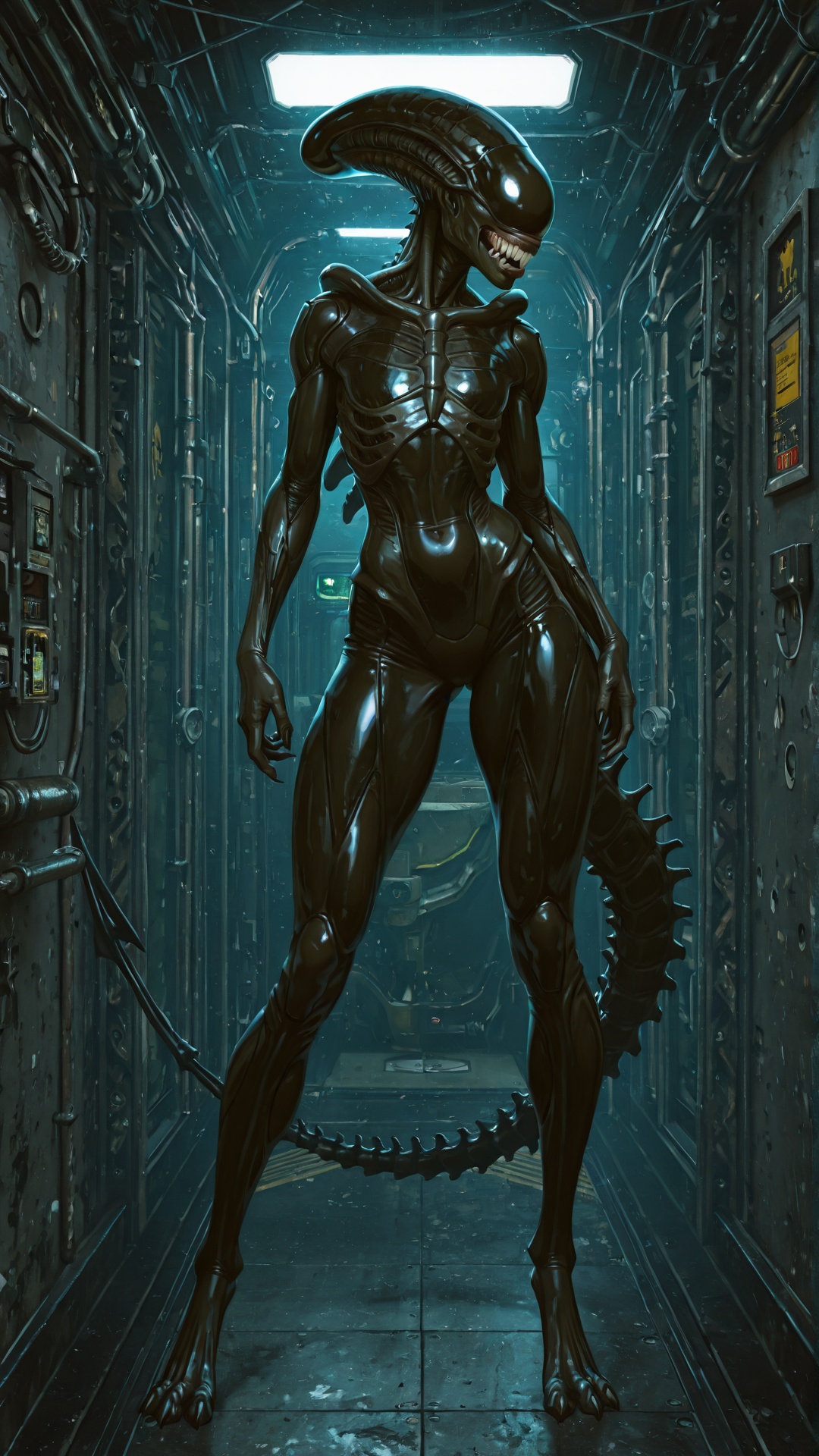 Alien Beast in Submarine Setting