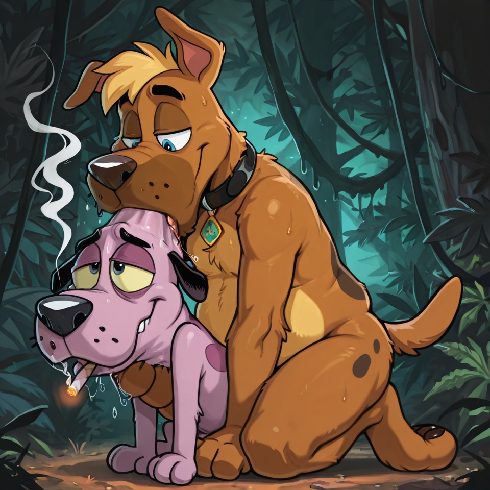 Anthro Courage the Cowardly Dog Nude Vore Scene