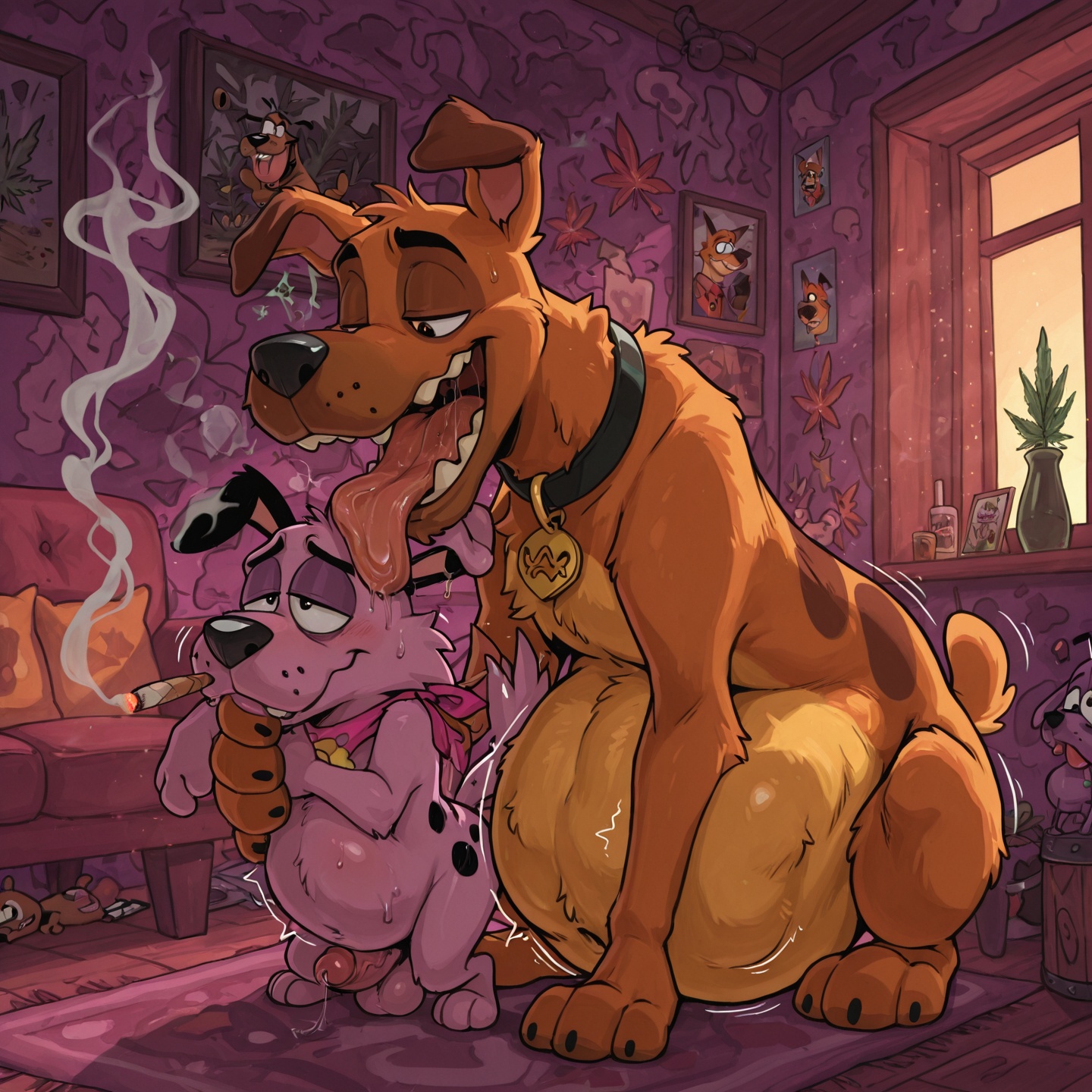 Courage the Cowardly Dog and Scooby Doo Stoner Scene
