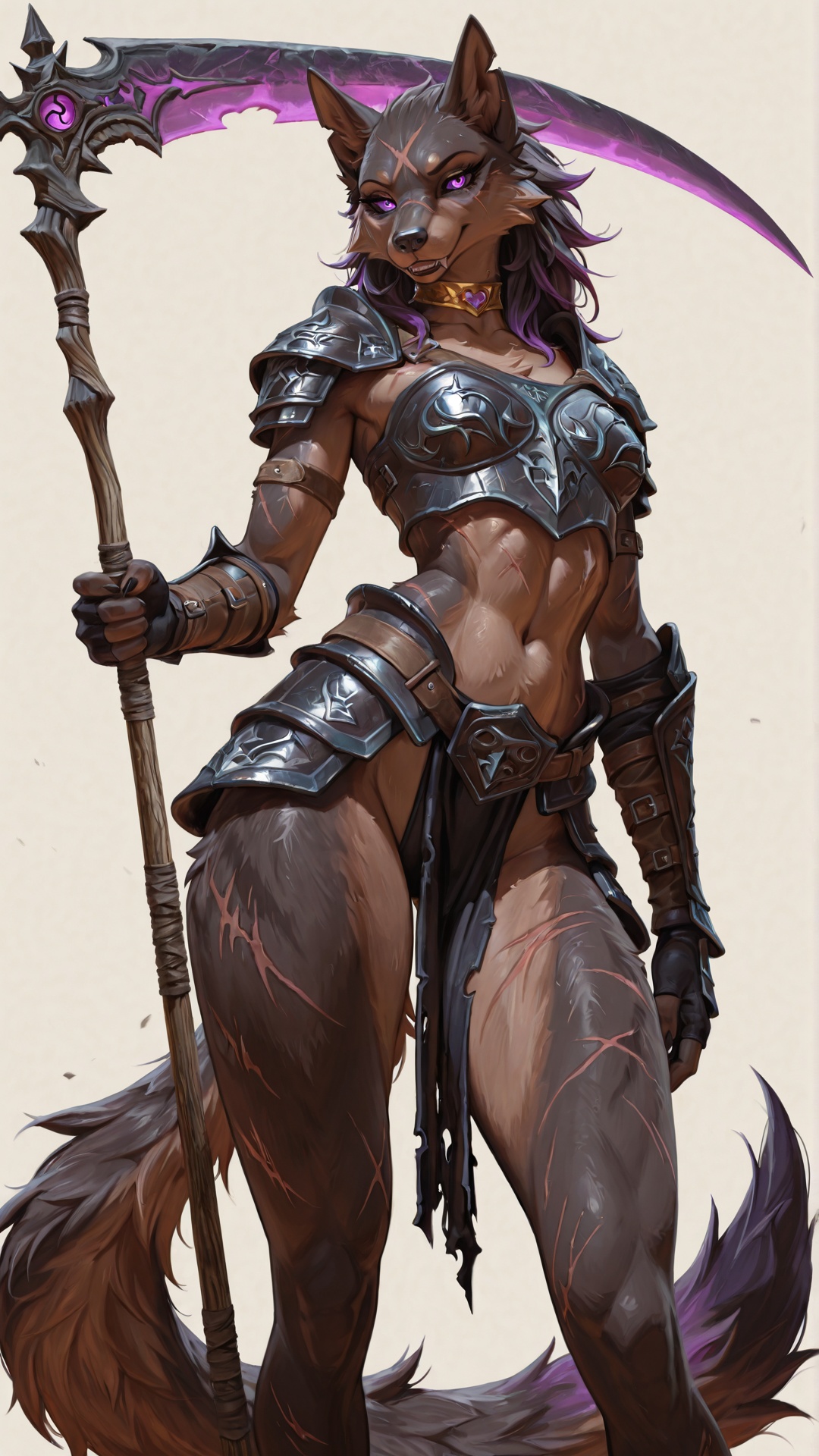 Battle-Scarred Demon Wolf in Skyrim Armor