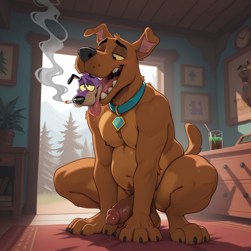 Scooby Doo and Courage in a Sunny Meadow