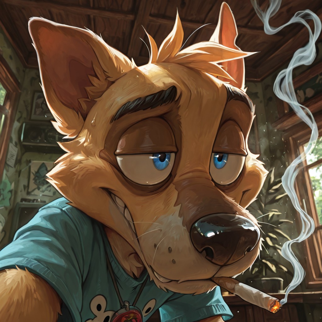 Courageous Stoner Dog