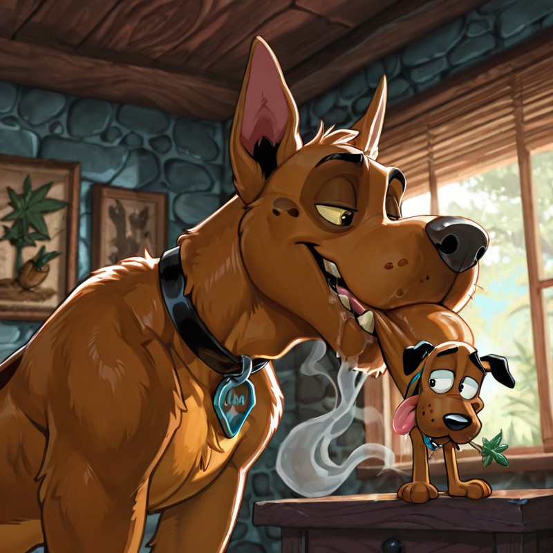 Scooby Doo Swallows Courage the Cowardly Dog Alive