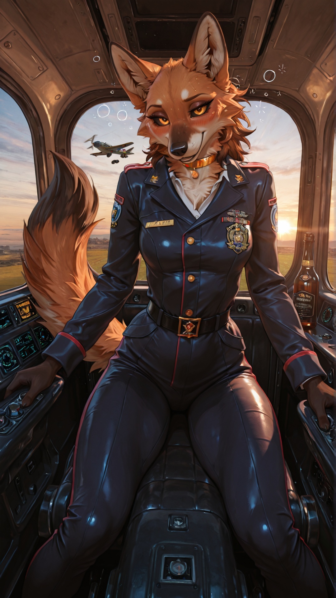 Maned Wolf Pilot in Cockpit
