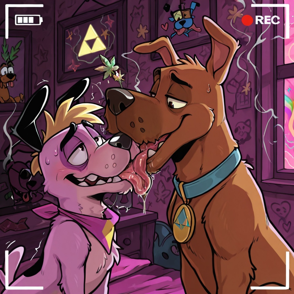 Courage the Cowardly Dog Smoking Marijuana Swallowing