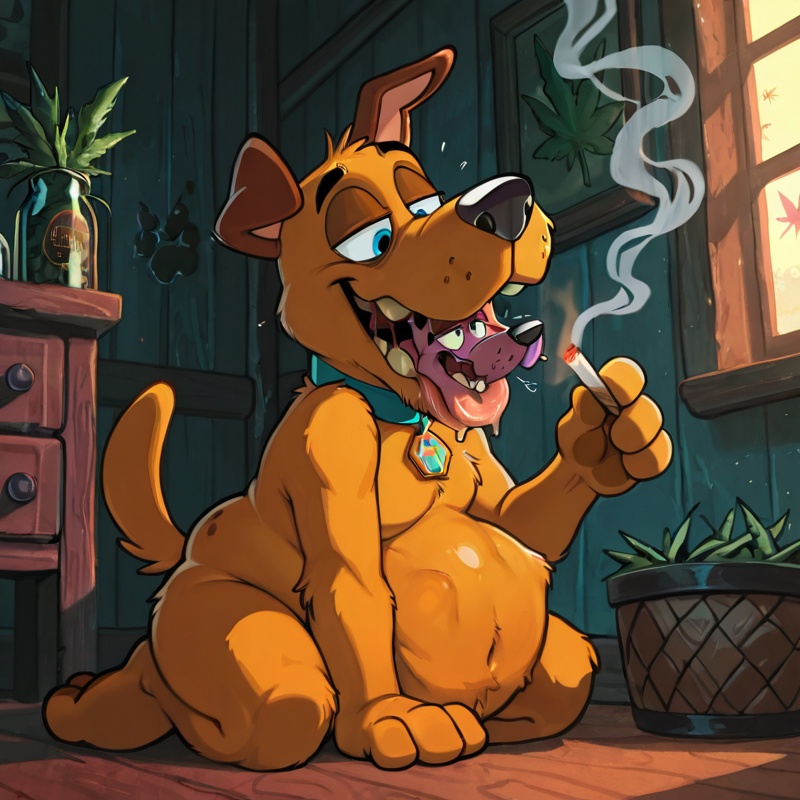 Courage the Cowardly Dog: Seductive Stoner Scene Anthro
