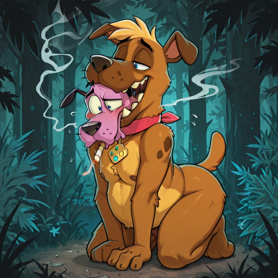 Courage the Cowardly Dog: Stoned Anthro Vore Scene