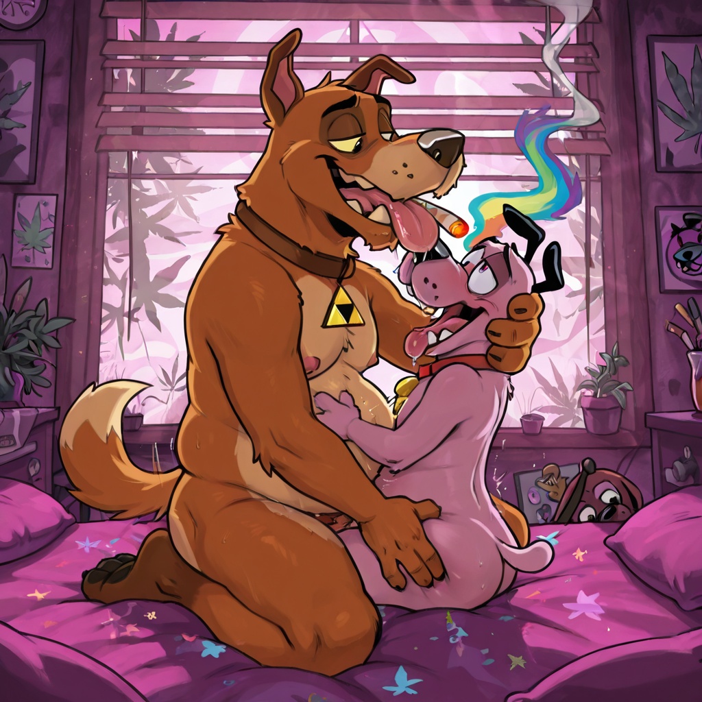 Courage the Cowardly Dog in Stoner Romance Sexy Toon