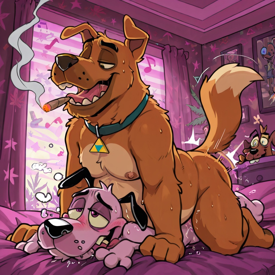Courage the Cowardly Dog and Scooby Doo Stoner Adventure Scooby_doo