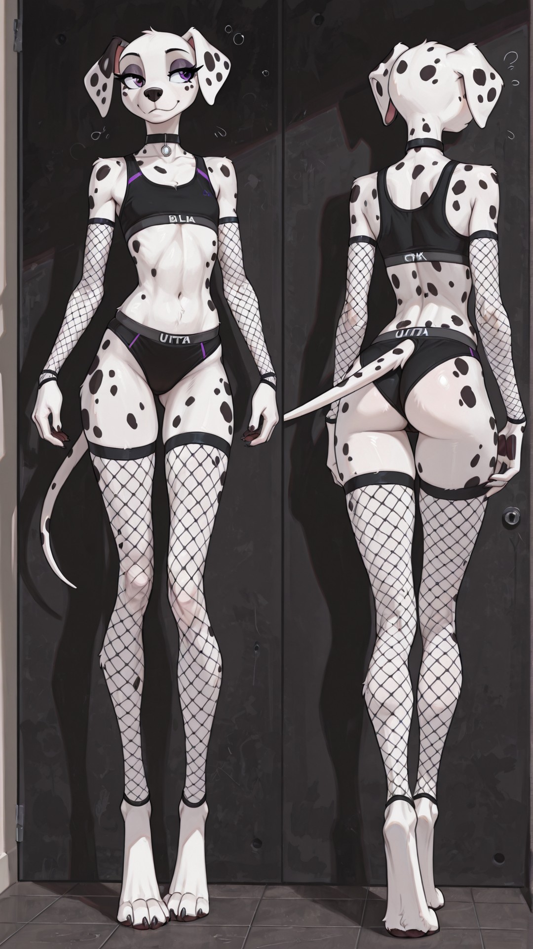 Anthro Female Dalmatian Athletic Reference Sheet