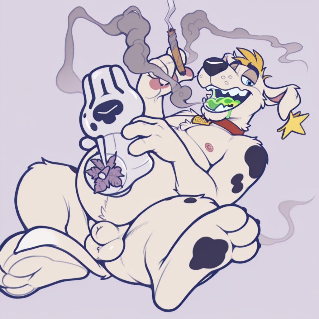 A Goofy Otter Smoking Marijuana