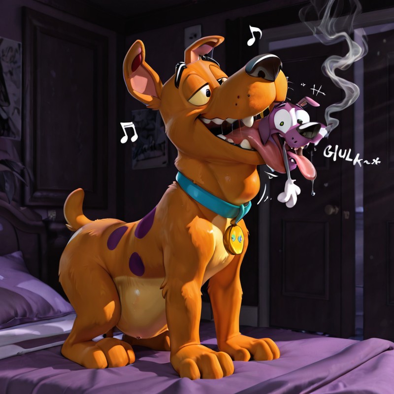 Realistic, Male, Anthro, Toony, Courage The Cowardly Dog
