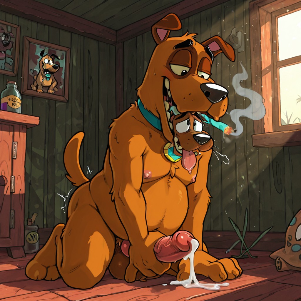 Courage the Cowardly Dog: Stoned and Seductive Aroused_male