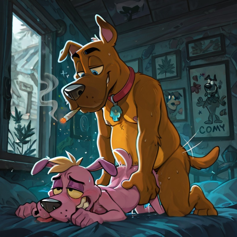 Courage the Cowardly Dog Stoned and Seductive Anthro