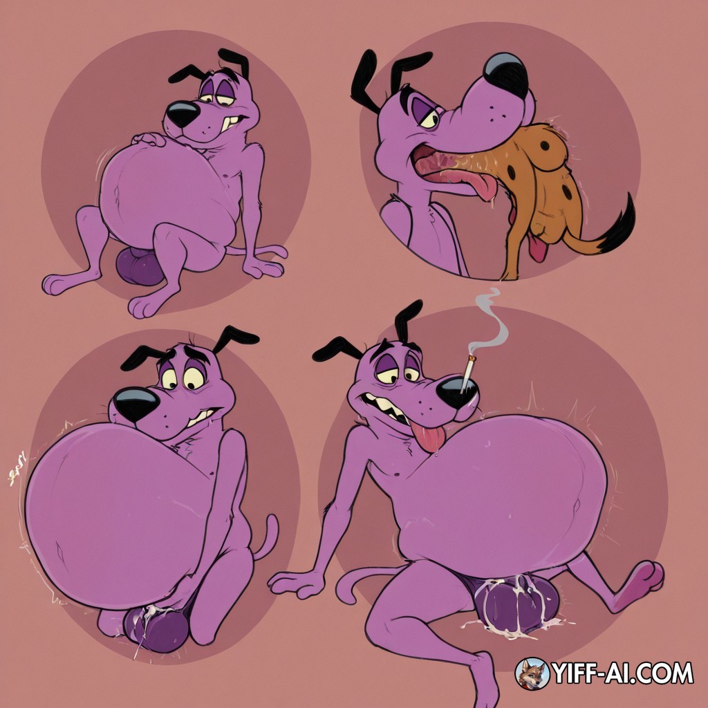 Courage the Cowardly Dog Swallowed by Predators