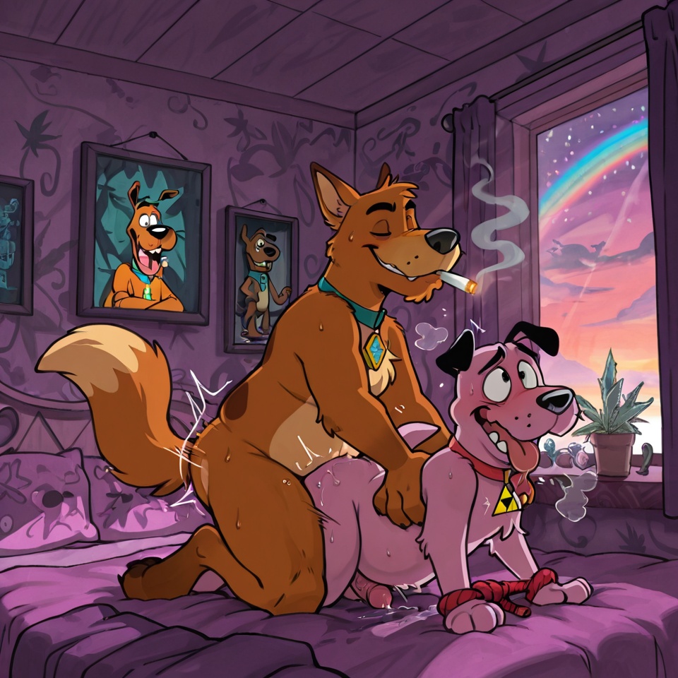 Courage the Cowardly Dog and Scooby Doo Gay Stoner Romance