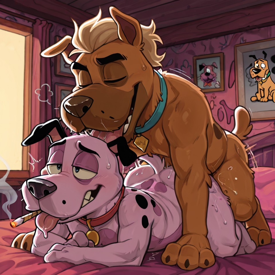 Courage the Cowardly Dog Stoner Art Male
