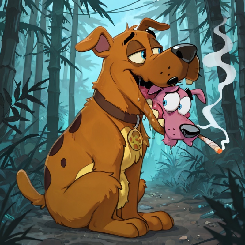 Courage the Cowardly Dog Nude Anthro Stoner