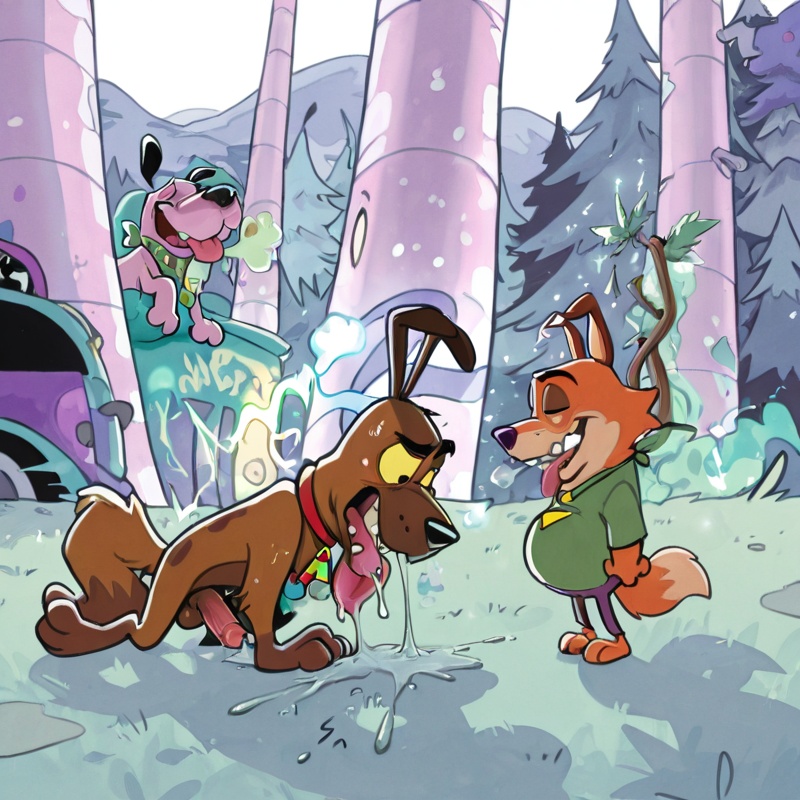Courage the Cowardly Dog and Scooby Doo Stoned