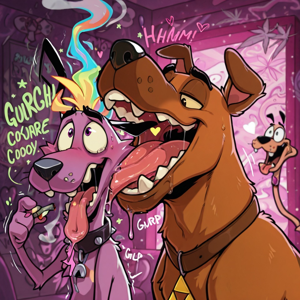 Courage the Cowardly Dog and Scooby-Doo Stoned