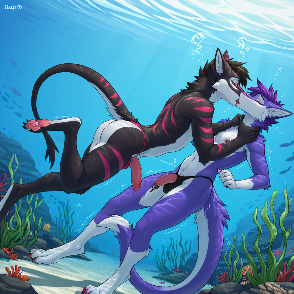 Sergals Swimming Underwater