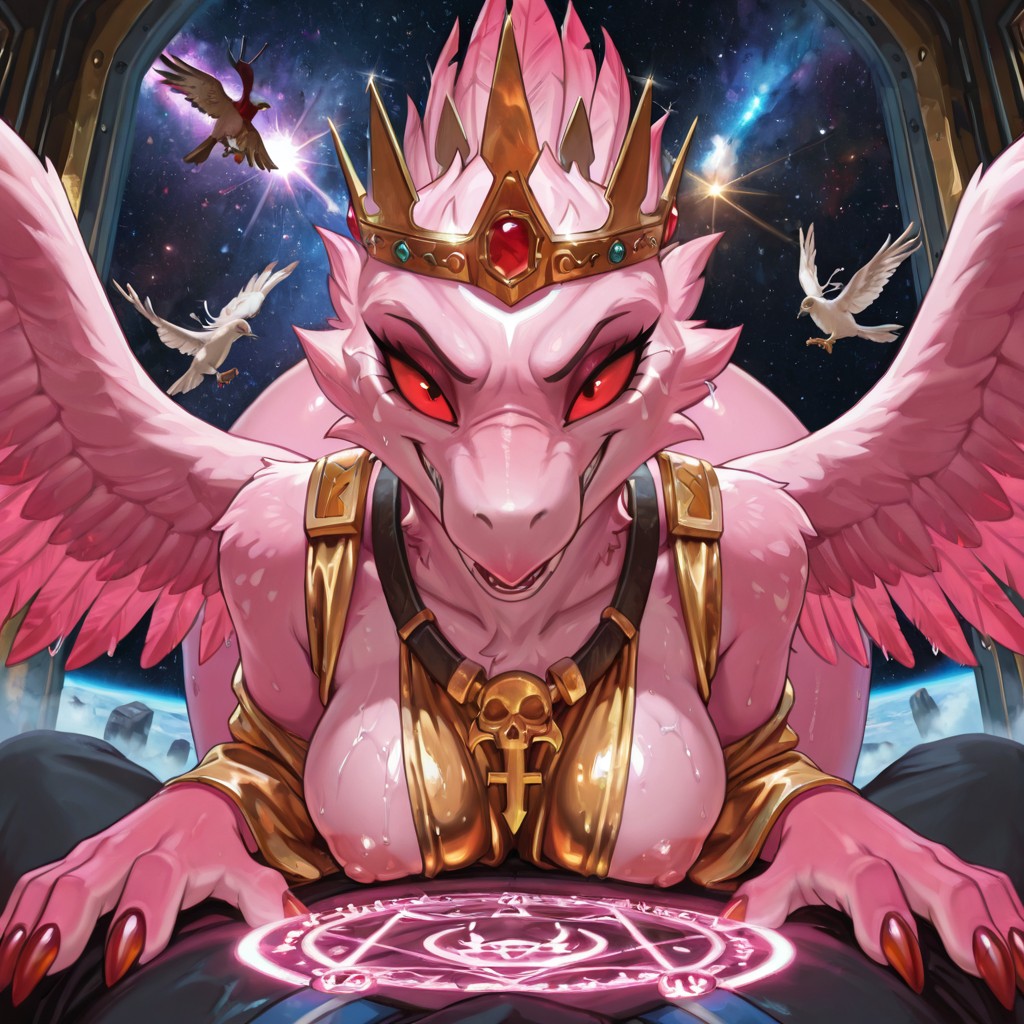Celestial Sorceress in Cosmic Wardrobe Malfunction