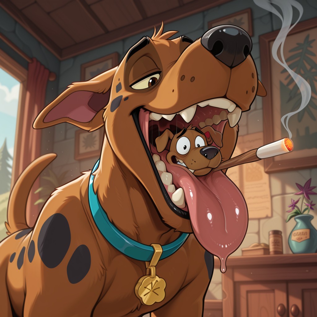 Scooby Doo Swallowing Courage The Cowardly Dog Scooby Swallowing Courage The Cowardly Dog