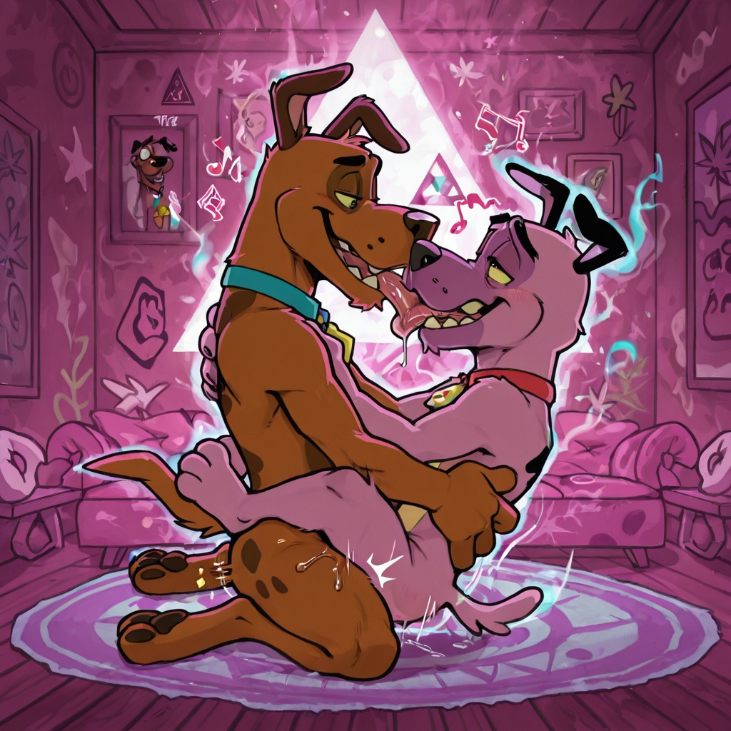 Courage the Cowardly Dog and Scooby-Doo: Stoner Couple's Romantic Night