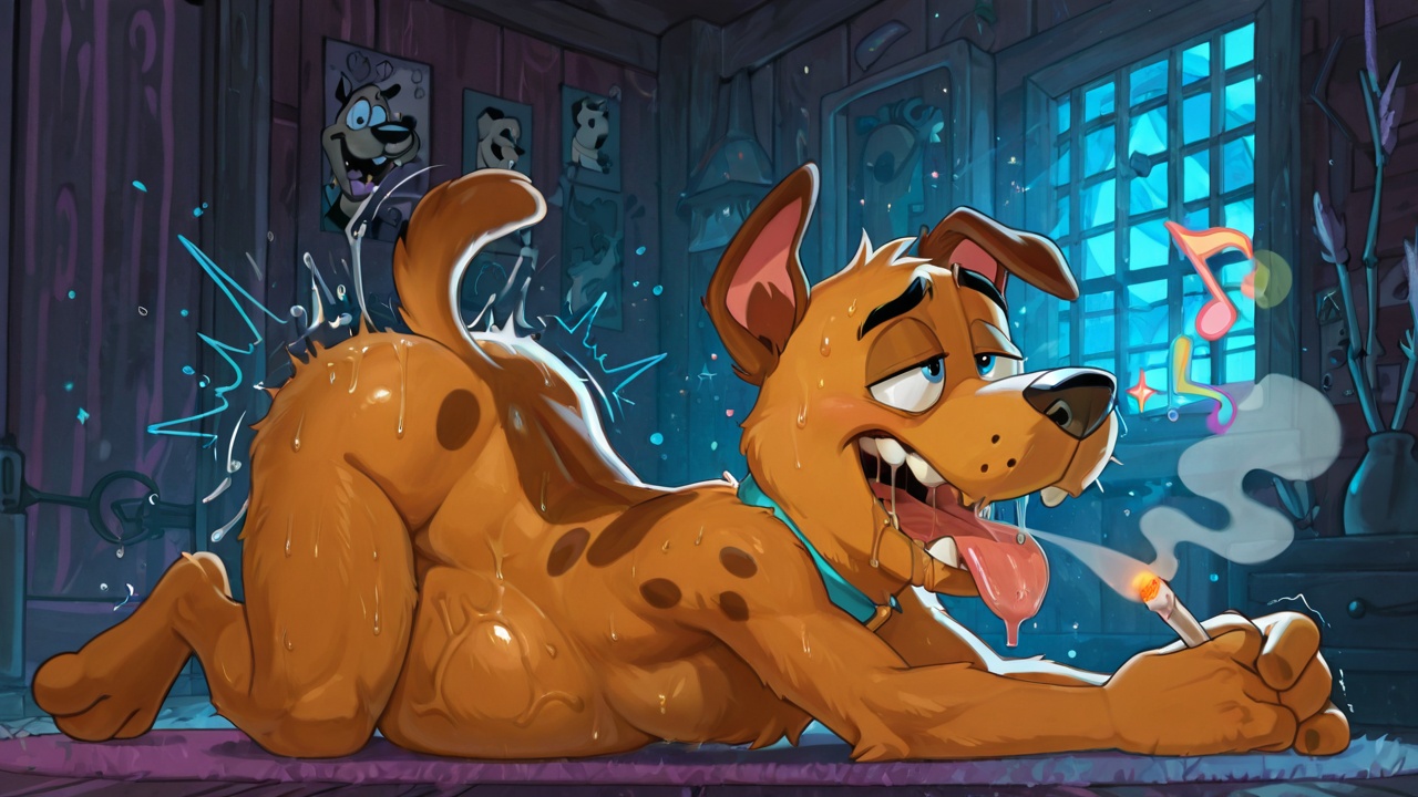 Courage the Cowardly Dog in Rainbow Vore Scene
