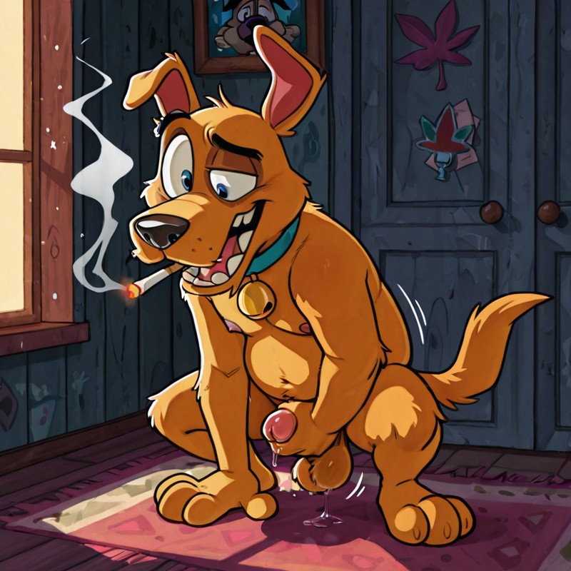 Courage the Cowardly Dog in Stoner Mood