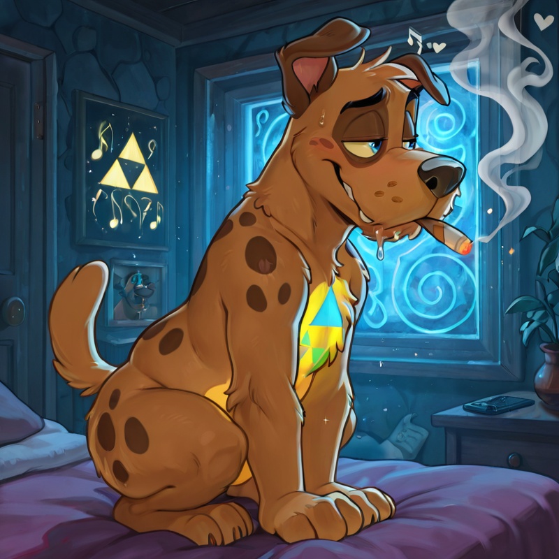 Anthro Dogs in Rainbow Hypnosis