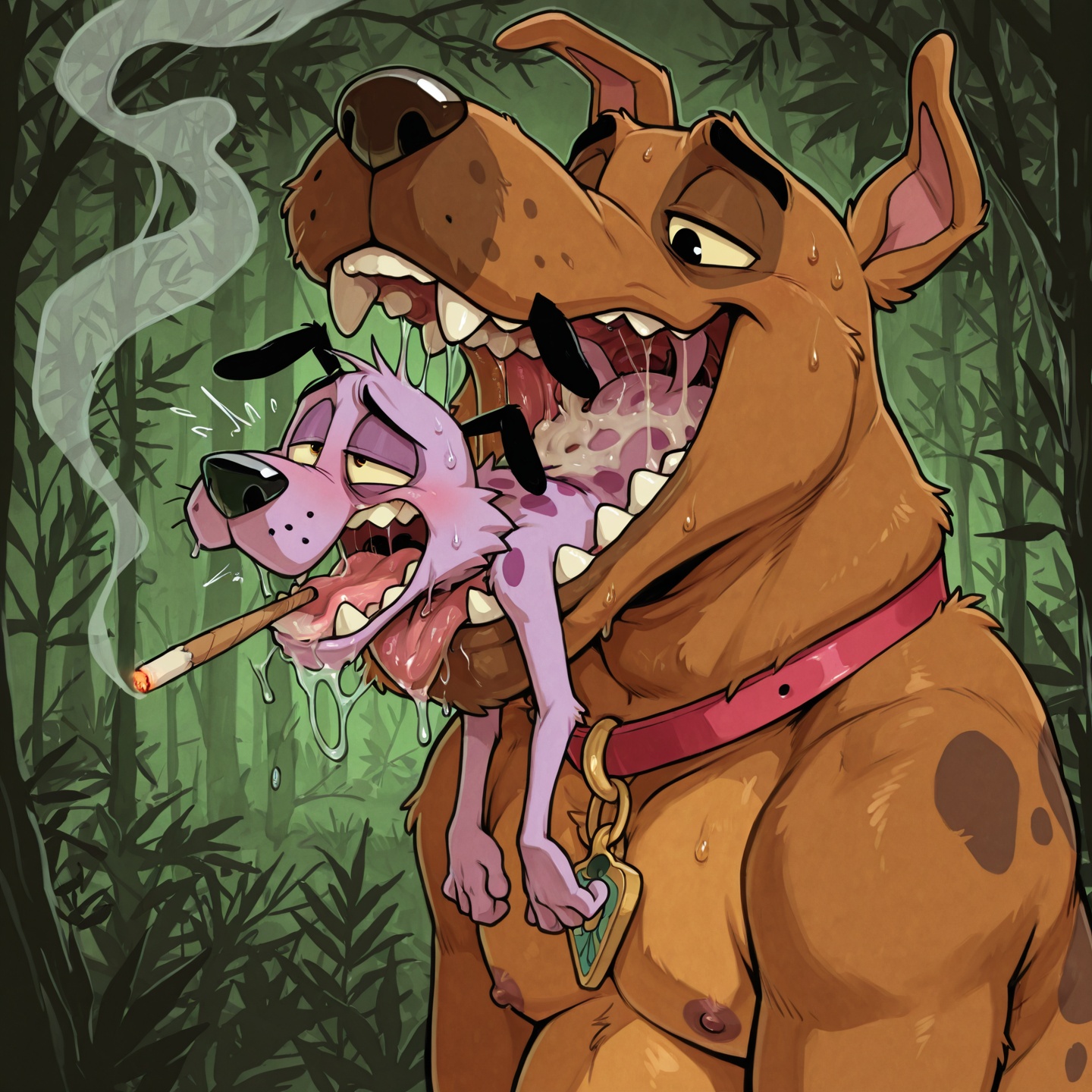 Courage the Cowardly Dog: Stoned and Nude Toony Male