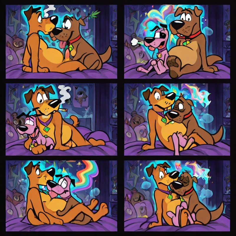 Courage the Cowardly Dog in Romantic Stoner Scene