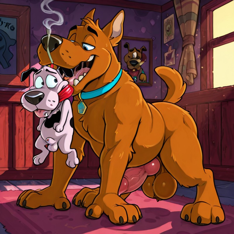 Courage the Cowardly Dog, Scooby Doo Character Swallowing Scene