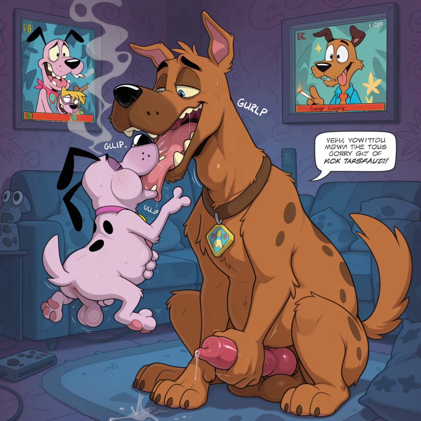 Courage the Cowardly Dog Smoking Weed Marijuana