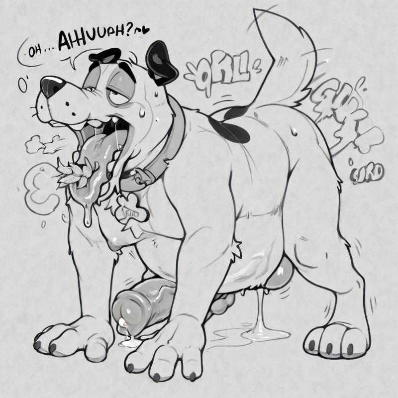 Courage the Cowardly Dog Enjoying Stoner Vibe