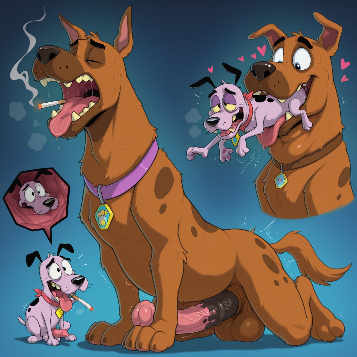 Courage the Cowardly Dog with Scooby-Doo