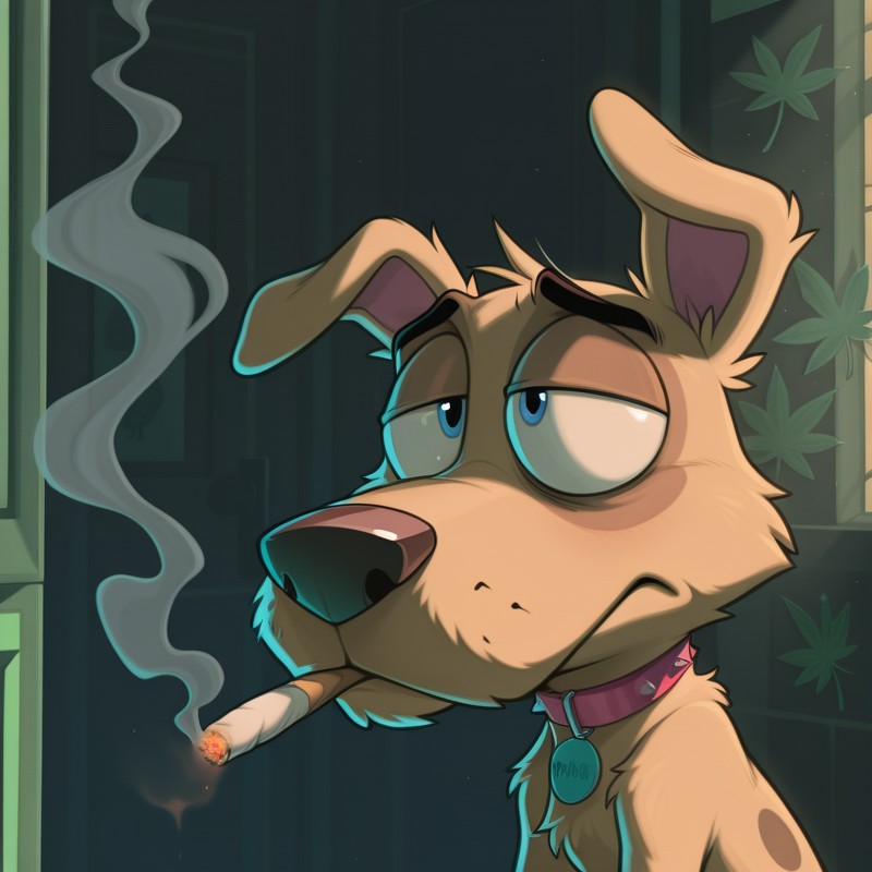 Courage the Cowardly Dog Stoner Portrait Solo